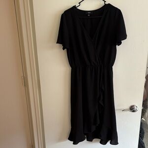 NAIF Chic Black High Low Dress